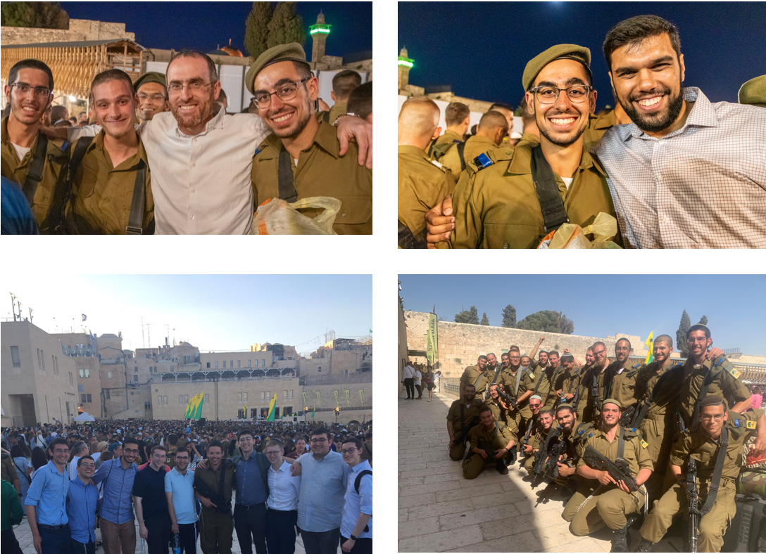 Our Golani soldiers had a Hashbaa ceremony at the kotel. A group of talmidim and Rabanim from Yeshiva went to show support.